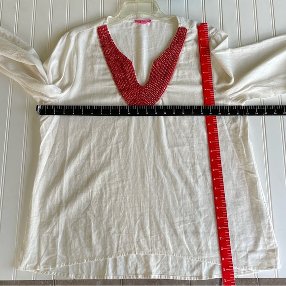 Isaac Mizrahi Size XL Beaded Keyhole collar tunic size XL - Picture 9 of 11